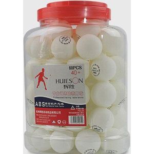 Huieson 60 pcs/barrel 1 Ster Tafeltennis Ballen Nieuw Materiaal ABS Plastic Ping Pong Ballen S40 + voor school Club Training