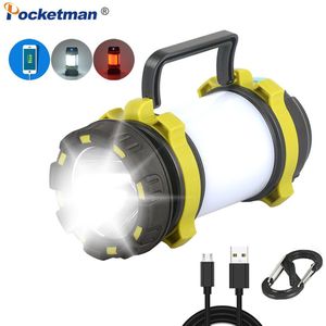 Werk Licht USB Oplaadbare Zaklamp Camping Licht Waterdicht Worklight Dimbare Spotlight Zoeklicht Emergency Torch