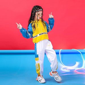 Meisjes Hip-Hop Jazz Dance Kostuums Meisjes Trendy Kinderen Suits Lente Kleding Set Voor Meisje Hooded Trainingspak twee Stukken