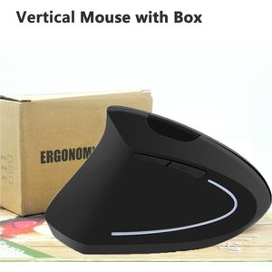Draadloze Verticale Muis Ergonomisch Linkerhand Mause 1600Dpi Optische Muis Oplaadbare Gamer Muizen Met Muismat Voor Laptop