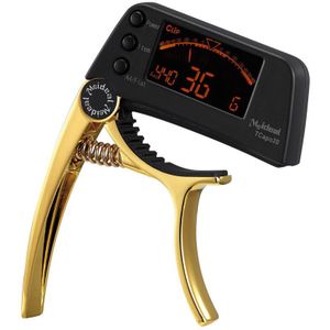 TCapo20 Akoestische Gitaar Tuner Capo Quick Change Key Capo Tuner Legering Materiaal Voor Elektrische Gitaar Bas Chromatische Accessoires