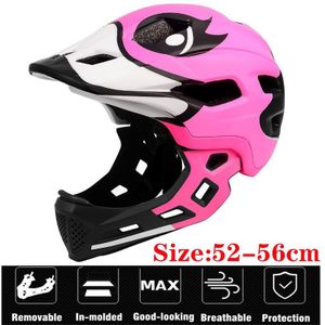 Batfox Kinderen Volledige Gezicht Fiets Fietshelm Cascos Ciclismo Kids Mountain Road Mtb Bike Helm Afneembare Pro Bescherming