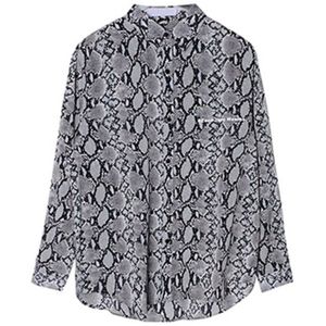 Xitao Snake Patroon Blouse Vrouwen Losse Mode Persoonlijkheid Streetwear Herfst Volledige Mouw Godin Fan ZP2733