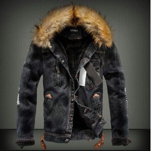 Marstaci Herfst Winter Mannen Jas Warme Dikke Jeans Jassen Mannen Denim Jas Bovenkleding Heren Kleding