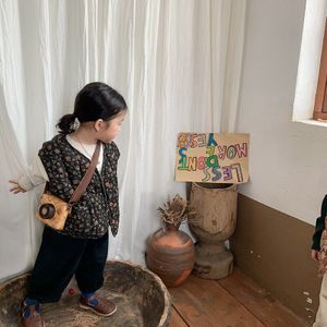 Kinderkleding Vest Herfst Winter Meisjes Leuke Koreaanse Gebroken Bloem Katoenen Vest Kinderen Casual Vest Peuter Vest