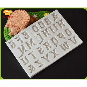 De Gothic lettertype Suiker Suiker mold hoofdletters mold food grade platina silicagel Qian Peisi mold