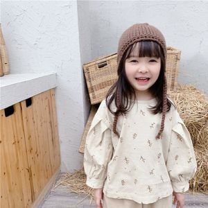 Lange Mouw Voor Kinderen Shirt Herfst Koreaanse Meisje Shirt Baby Meisje Gedrukt Shirt