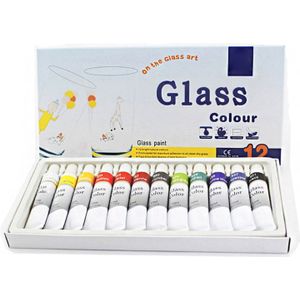 12 Ml 12 Kleuren Glas Verf Acryl Handgeschilderde Pigmenten Tekening Buizen Set Kunstenaar Art Supplies Voor Beginner Tieners Adult kids