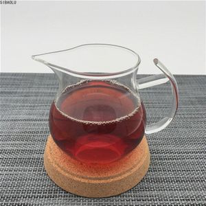 Handgemaakte 250Ml Clear Hittebestendige Single Layer Handvat Kopje Thee Pitcher Warmte Isolatie Chinese Kongfu Blacktea Cup