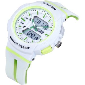 OHSEN Digitale Quartz Lady Vrouwen Mode Polshorloge 50M Diver Rubber Band Roze LCD Outdoor Sport Horloges relogio feminino