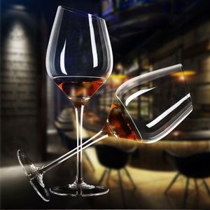 Kristallen Rode Wijn Beker Schuine Glas Hoge Voet Glas Boer Gewone Wijnglas Bordeaux Bier Cup