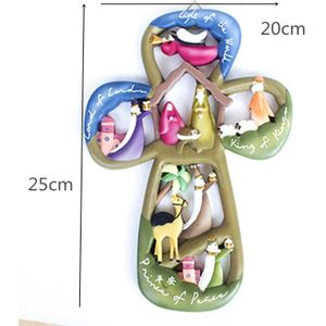 Jesus Cross Cartoon Home Decoratie Muur Kruis Kerstcadeau Kerk Kruis