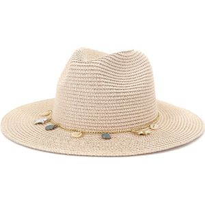 Hoaree Wit Panama Hoed Vrouwen Zomer Brede Rand Strooien Zonnehoed Dames Hatstravel Strand Britse Stijl Vrouwelijke Fedora