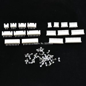 20Sets XH2.54 Draad Connector Xh 2.54Mm Straight Pin Header + Behuizing + Terminal Voor Pcb Auto 2P 3P 4P 5P 6P 7P 8P 9P 10Pin