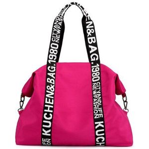 Zak Vrouw Reistas Zwart Roze Lovertjes Schoudertas Vrouwen Dames Weekend Draagbare Reizen Waterdichte Big Bag