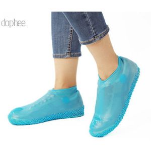 Dophee 1 Paar S Waterdichte Protector Schoenen Boot Cover Unisex Regen Overschoenen Anti-Slip Regen Schoenen Gevallen Siliconen schoen Cover