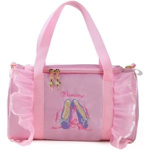 Kant Roze Kids Meisjes Ballet Dans Zak Studenten School Rugzak Teen Schoenen Geborduurde Tiered Verstoorde Tutu Schoudertas Dans