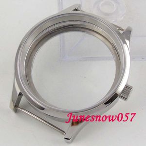 43mm horloge case saffierglas 316L rvs Fit ETA 6497 6498 hand winding beweging C145