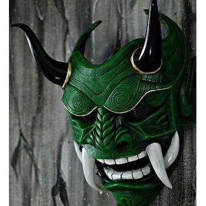 Gamporl Japan Prajna Masker Enge Fangs Demon Latex Masker Japanse Boeddhisme Hannya Maskerade Helm Masker Cosplay Props Accessoires