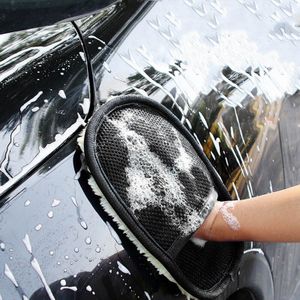 Enkelzijdige Wol Kasjmier Zwarte Auto Wassen Schoonmaken Huishoudelijke Handschoenen Schoonmaken Borstel Doek Auto Cleaning Tools