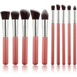 10 stks/partij Make-Up Borstel Gereedschap Gezicht Oogschaduw Foundation Make Up Borstels Beauty Set Blush Professionele Kit Brand