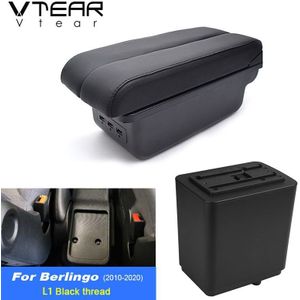 Vtear Voor Citroen Berlingo Peugeot Partner Tepee Auto Armsteun citroën berlingo Abs Arm Rest Auto-Styling Armsteun Doos Center Console Usb accessoires