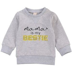 6M-3T Baby Hoodies Casual Trui Herfst Lange Mouwen Letters Gedrukt Top Sweatshirt Voor Peuter Pasgeboren jongens Meisjes