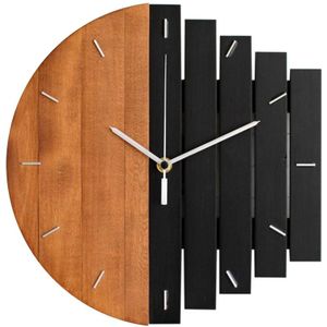 Houten Wandklok Modern Vintage Rustieke Shabby Clock Quiet Art Horloge Woondecoratie Een Wandklokken Batterij Operated Klok