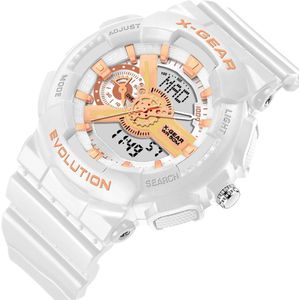 Vrouwen Sport Horloge paar multifunctionele waterdichte Luxe Lederen Horloge Klok X-GEAR Relogio Feminino