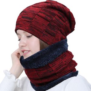Winter Beanie Hoed, Warm Muts Sjaal Set Dikke Fleece Gevoerde Winter Hat Skull Cap Voor Mannen Vrouwen