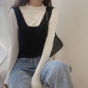 Vest Vrouwen Dagelijks Mouwloze Stijlvolle Basic Solid Lady Kleding College Populaire Leisure Truien Bovenkleding Gebreide Tender Ulzzang