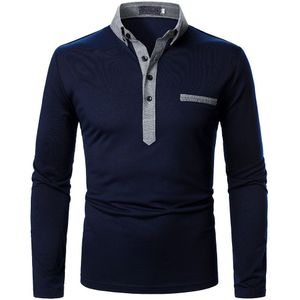 Mannen Polo Mannen Lange Korte Mouw Polo Shirt Pure Kleur Tops Kleding Herfst Streetwear Casual Mode Mannen Polo