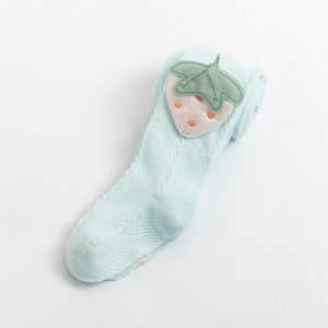 2022 Zomer Herfst Effen Kleur Peuter Kids Panty Cartoon Vruchten Meisjes Panty Dunne Mesh Anti-Muggen Kinderen Kousen