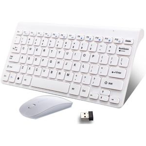 2.4Ghz Draadloze Muis Toetsenbord Combo Set Ultradunne Draagbare Mini Draadloze Toetsenbord Geschikt Voor Pc Desktop Computer Smart tv