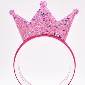 meisjes Glitter Kroon hoofdband Omkeerbare glinsterende pailletten Prinses kroon haar Hoepel hoofdband voor verjaardagsfeestje Cosplay