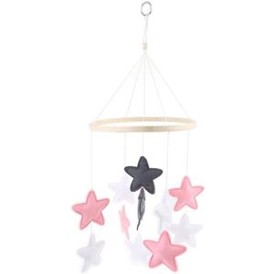 Baby Crib Vilt Sterren Muzikale Mobiele Rammelaar Baby Cot Wind Chime Bed Bel Speelgoed Kinderkamer Opknoping Decor