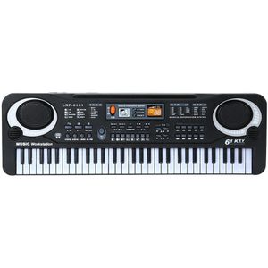 61 toetsen Zwart Digitale Muziek Elektronische Keyboard Piano Kids Muziekinstrument Vroege Educatieve Tool Voor Kid aankomst