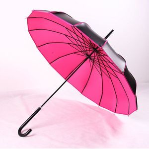 Yesello Lange Handvat Pagoda Paraplu Mannen Zwarte Coating Winddicht Grote Paraplu Rode Regen Winddicht Draagbare Paraplu Voor Vrouwen