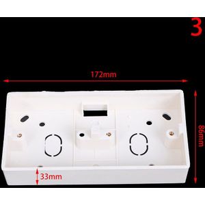 Externe Montage Switch Box 86 Type Double Schakelaars Of Stopcontacten Gelden Voor Elke Positie Van Muur Oppervlak