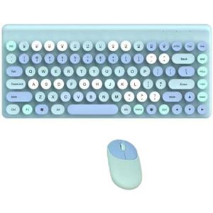 Spel Toetsenbord Usb Draadloze Mix Kleur Ronde Keycap Afneembare Sleutel Muis Spel