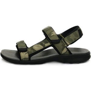 Grition Zomer Mannen Sandalen Outdoor Lente Platte Lederen Rubberen Zool Comfortabele Enkelband Casual Strand Schoenen Camouflage