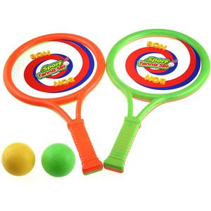 2 Set Kleine Plastic Tennisracket Speelgoed Cartoon Stijl Racquet Grappig Outdoor Activiteiten Speelgoed Draagbare Fitness Apparatuur Levert