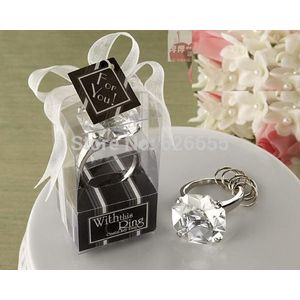 Diamanten Ring Vorm Sleutelhanger Key Accessoires Home Party Gunsten Huwelijksgeschenken Voor Gasten Bruiloft Souvenirs Regalo De Boda