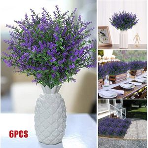 Goede Gezonde 6 Stuks Handgemaakte Lavendel Bloemen Planten Levensechte Greenery Struiken Boeket Huis Tuin Decoratie
