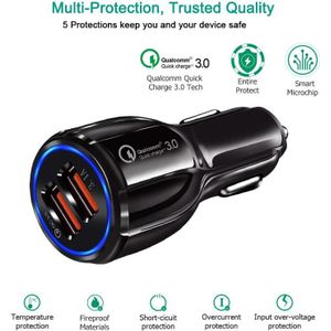 12V 24V Quick Charge 3.0 Auto Oplader Voor Mobiele Telefoon Dual Usb Car Charger Qualcomm Qc 3.0 Snelle opladen Adapter Usb Car Charger