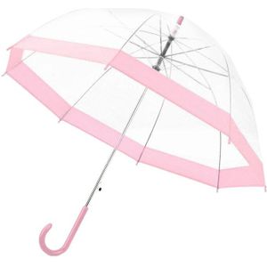Transparante Lange Handvat Regen Paraplu Ultra Licht Vrouwen Kids Vrouwelijke Paraplu