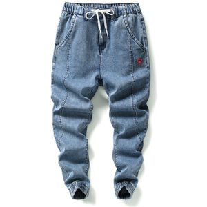 Oversized M-7XL Harem Jeans Mannen Retro Denim Broek Mode Elastische Taille Stretch Streetwear Mannelijke Losse Cargo Jeans