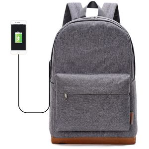 Men Male Canvas Backpack Gray Casual Rucksacks 15inch Laptop Backpacks College Student School Bag Backpack Women Bag