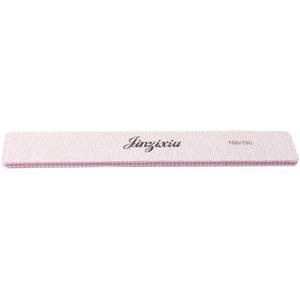 1 Pcs Dubbelzijdig Polijsten Nagelvijl 100/180 Grit Roze Nagelvijl Nail Art Manicure File Manicure Tool