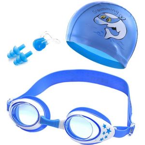 Kinderen Zwemmen bril Kinderen Cartoon Zwemmen Caps Ear Plug Professionele Dolfijn Jongen Eyewear Waterdichte Hoed Zwembad bril